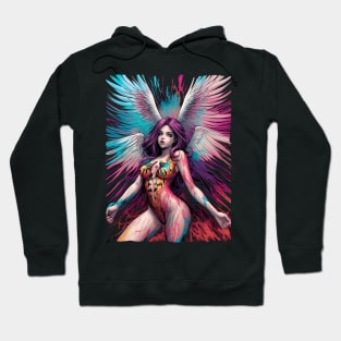 Beautiful comic book style Angel Hoodie